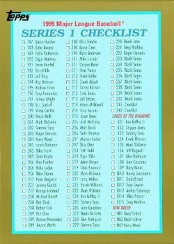 #242 Series 1 Checklist: 187-242 and Inserts - - 1999 Topps Baseball