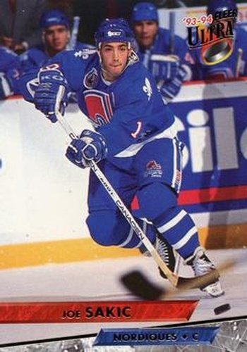 #242 Joe Sakic - Quebec Nordiques - 1993-94 Ultra Hockey