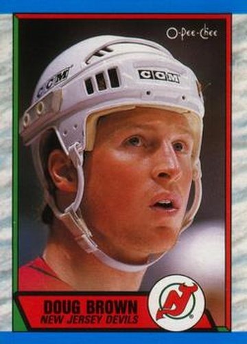 #242 Doug Brown - New Jersey Devils - 1989-90 O-Pee-Chee Hockey