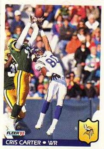 #242 Cris Carter - Minnesota Vikings - 1992 Fleer Football