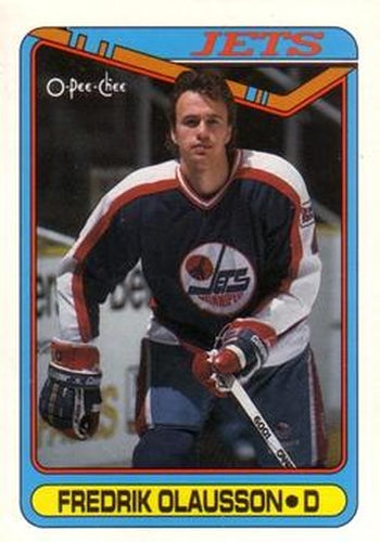 #242 Fredrik Olausson - Winnipeg Jets - 1990-91 O-Pee-Chee Hockey