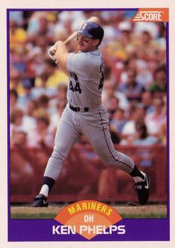 #242 Ken Phelps - Seattle Mariners - 1989 Score Baseball