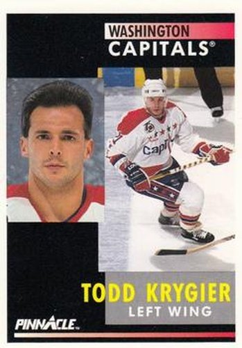 #242 Todd Krygier - Washington Capitals - 1991-92 Pinnacle Hockey