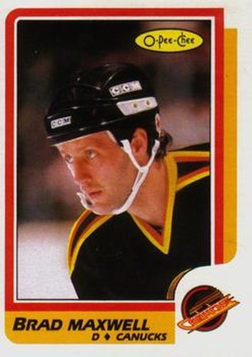 #242 Brad Maxwell - Vancouver Canucks - 1986-87 O-Pee-Chee Hockey