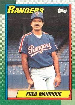 #242 Fred Manrique - Texas Rangers - 1990 O-Pee-Chee Baseball