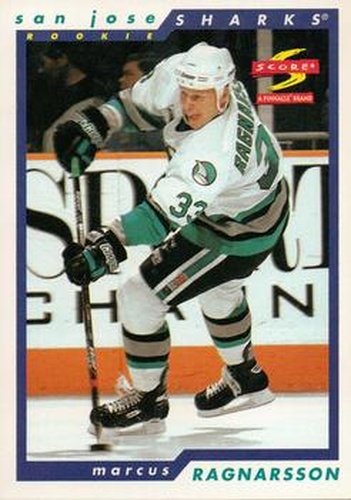 #242 Marcus Ragnarsson - San Jose Sharks - 1996-97 Score Hockey