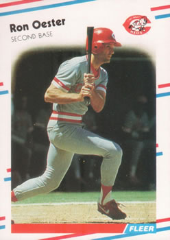 #242 Ron Oester - Cincinnati Reds - 1988 Fleer Baseball