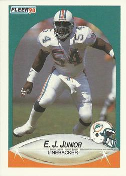 #242 E.J. Junior - Miami Dolphins - 1990 Fleer Football