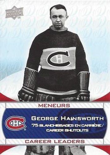 #242 George Hainsworth - Montreal Canadiens - 2008-09 Upper Deck Montreal Canadiens Centennial Hockey