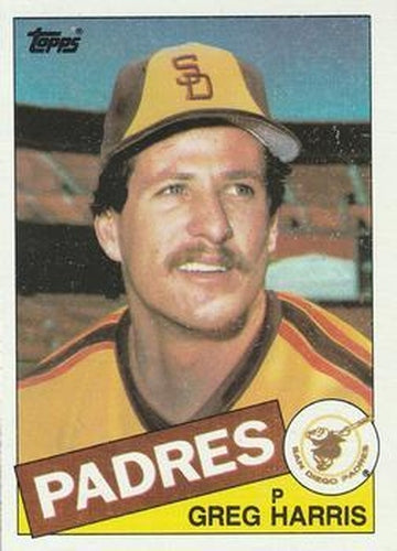 #242 Greg Harris - San Diego Padres - 1985 Topps Baseball