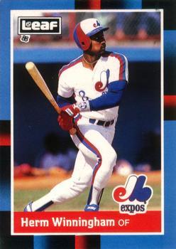 #242 Herm Winningham - Montreal Expos - 1988 Leaf Baseball