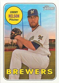 #242 Jimmy Nelson - Milwaukee Brewers - 2018 Topps Heritage Baseball