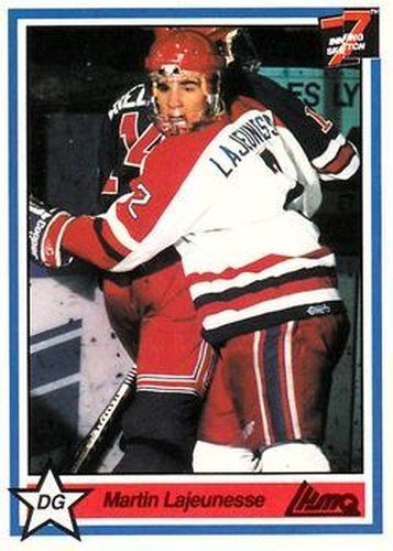 #242 Martin Lajeunesse - Longueuil College Francais - 1990-91 7th Inning Sketch QMJHL Hockey