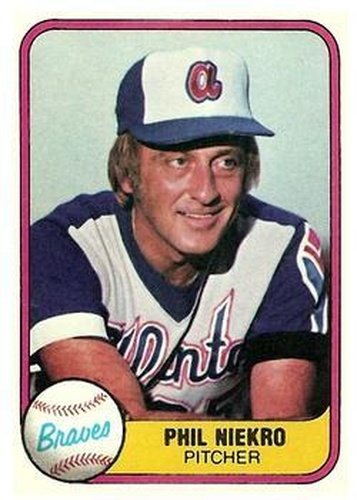 #242 Phil Niekro - Atlanta Braves - 1981 Fleer Baseball