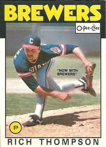 #242 Rich Thompson - Milwaukee Brewers - 1986 O-Pee-Chee Baseball