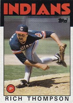 #242 Rich Thompson - Cleveland Indians - 1986 Topps Baseball