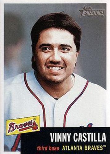 #242 Vinny Castilla - Atlanta Braves - 2002 Topps Heritage Baseball
