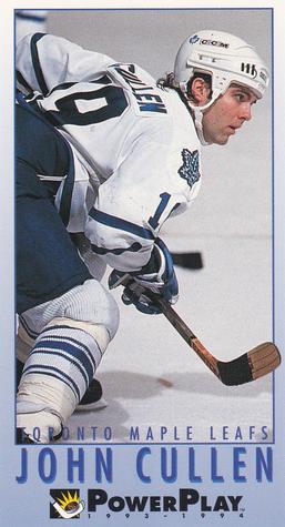 #242 John Cullen - Toronto Maple Leafs - 1993-94 Fleer PowerPlay Hockey