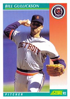 #242 Bill Gullickson - Detroit Tigers - 1992 Score Baseball