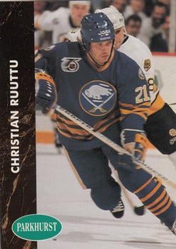 #242 Christian Ruuttu - Buffalo Sabres - 1991-92 Parkhurst Hockey