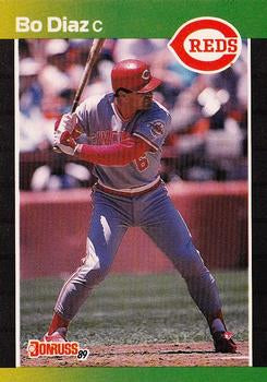#242 Bo Diaz - Cincinnati Reds - 1989 Donruss Baseball