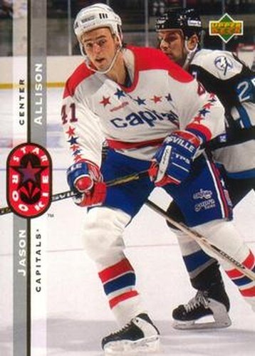 #242 Jason Allison - Washington Capitals - 1994-95 Upper Deck Hockey