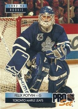#242 Felix Potvin - Toronto Maple Leafs - 1992-93 Pro Set Hockey