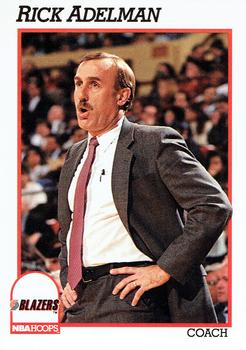 #242 Rick Adelman - Portland Trail Blazers - 1991-92 Hoops Basketball