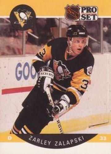 #242 Zarley Zalapski - Pittsburgh Penguins - 1990-91 Pro Set Hockey