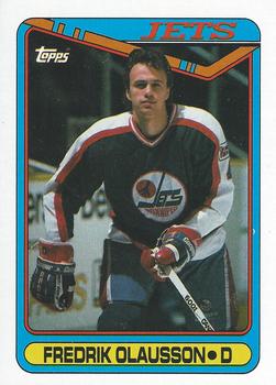 #242 Fredrik Olausson - Winnipeg Jets - 1990-91 Topps Hockey
