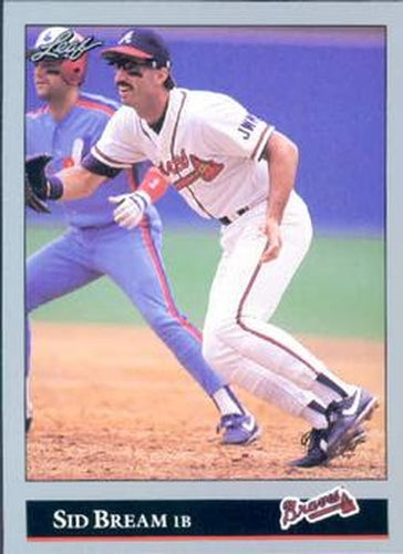 #242 Sid Bream - Atlanta Braves - 1992 Leaf Baseball
