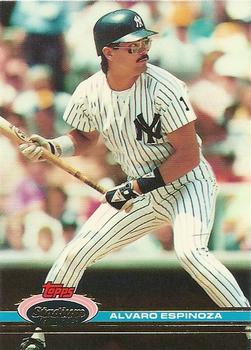 #242 Alvaro Espinoza - New York Yankees - 1991 Stadium Club Baseball