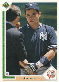#243 Jim Leyritz - New York Yankees - 1991 Upper Deck Baseball