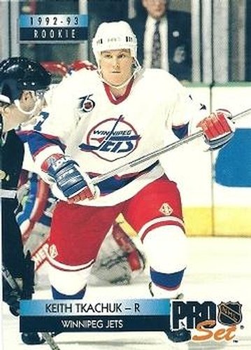 #243 Keith Tkachuk - Winnipeg Jets - 1992-93 Pro Set Hockey