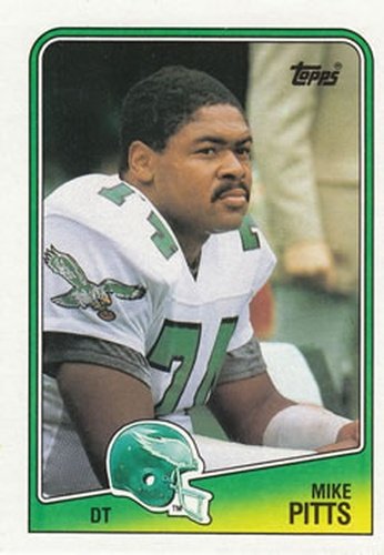 #243 Mike Pitts - Philadelphia Eagles - 1988 Topps Football