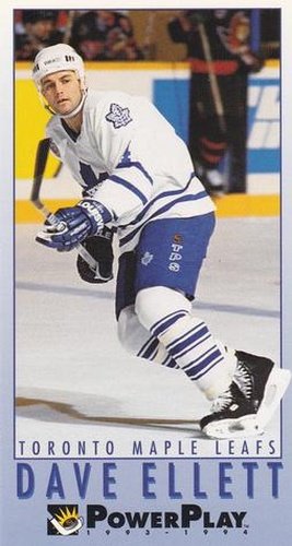 #243 Dave Ellett - Toronto Maple Leafs - 1993-94 Fleer PowerPlay Hockey