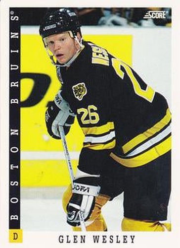 #243 Glen Wesley - Boston Bruins - 1993-94 Score Canadian Hockey