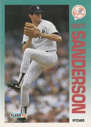 #243 Scott Sanderson - New York Yankees - 1992 Fleer Baseball