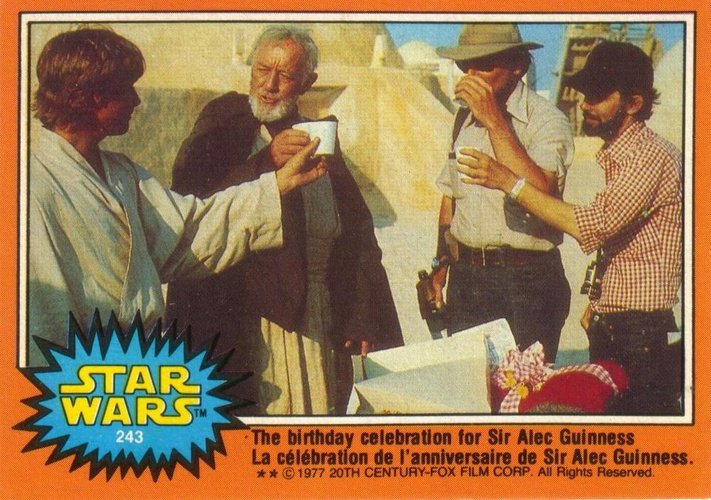 #243 The birthday celebration for Sir Alec Guinness - 1977 O-Pee-Chee Star Wars