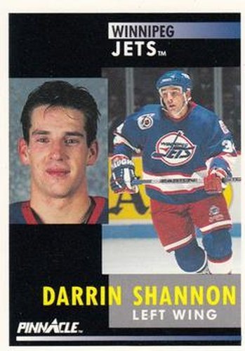#243 Darrin Shannon - Winnipeg Jets - 1991-92 Pinnacle Hockey