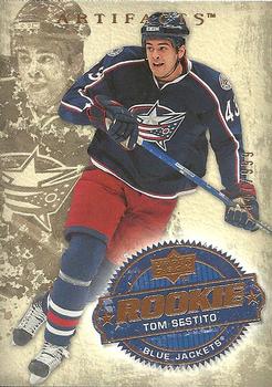 #243 Tom Sestito - Columbus Blue Jackets - 2008-09 Upper Deck Artifacts Hockey