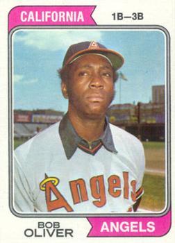 #243 Bob Oliver - California Angels - 1974 Topps Baseball