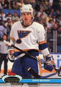#243 Dan Quinn - St. Louis Blues - 1991-92 Stadium Club Hockey