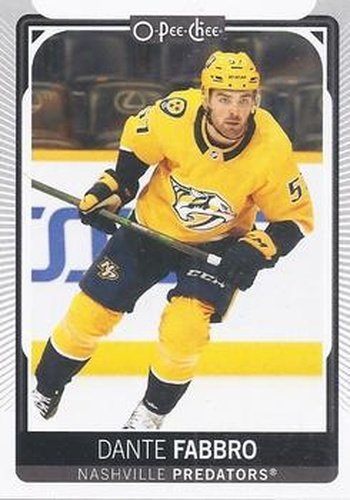 #243 Dante Fabbro - Nashville Predators - 2021-22 O-Pee-Chee Hockey