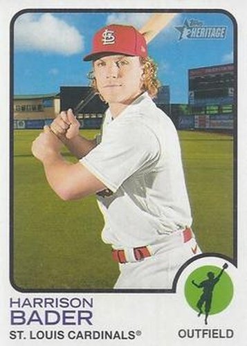 #243 Harrison Bader - St. Louis Cardinals - 2022 Topps Heritage Baseball