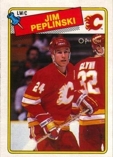 #243 Jim Peplinski - Calgary Flames - 1988-89 O-Pee-Chee Hockey