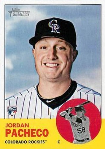 #243 Jordan Pacheco - Colorado Rockies - 2012 Topps Heritage Baseball