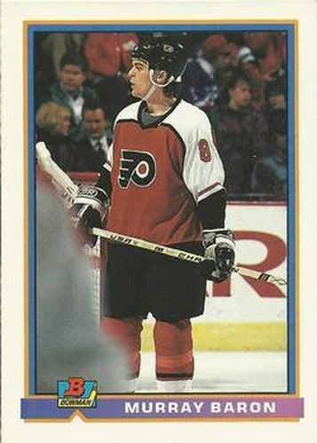 #243 Murray Baron - Philadelphia Flyers - 1991-92 Bowman Hockey