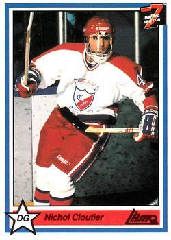 #243 Nichol Cloutier - Longueuil College Francais - 1990-91 7th Inning Sketch QMJHL Hockey