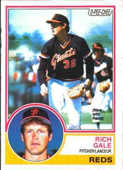 #243 Rich Gale - Cincinnati Reds - 1983 O-Pee-Chee Baseball